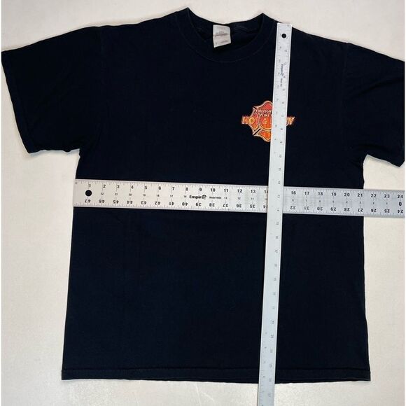 Firefighters Hot & Dirty Pin Up Sexy Girl Graphic T-shirt Men Large Black - Picture 6 of 6